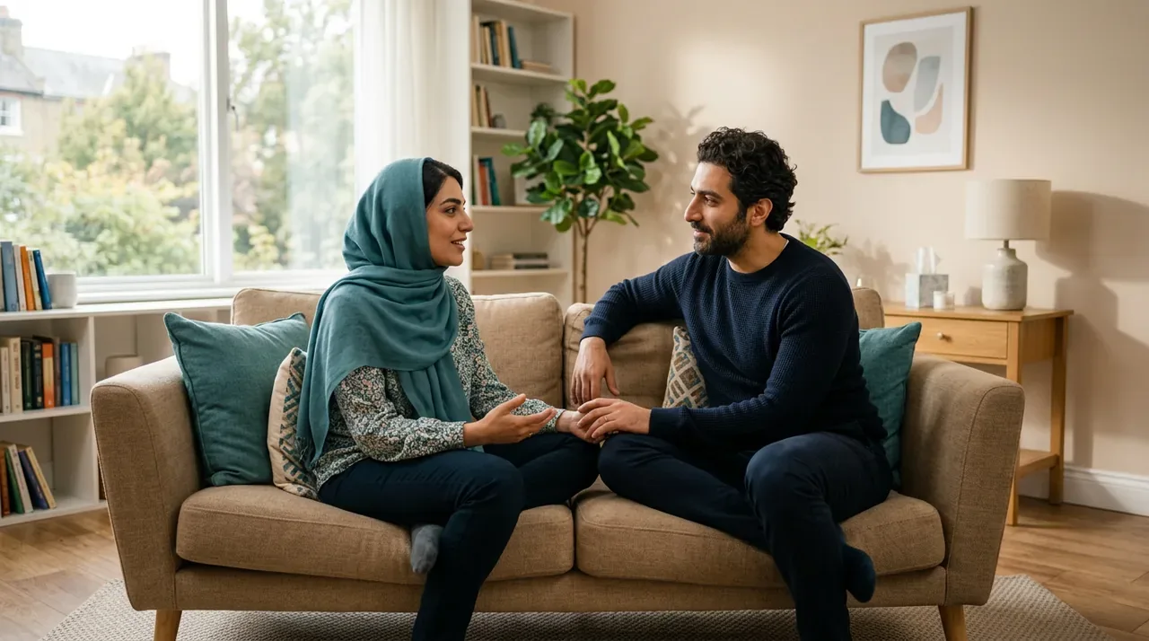 زوج درمانی آنلاین ایرانیان مقیم خارج از کشور - گفتگوی صمیمانه زوج ایرانی